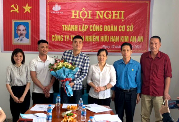 LĐLĐ huyện Chợ Mới: Thành lập Công đoàn cơ sở công ty TNHH Kim An An