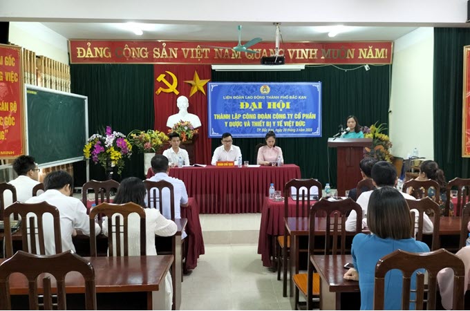 Đại hội thành lập Công đoàn Công ty Cổ phần  Y dược và Thiết bị y tế Việt Đức