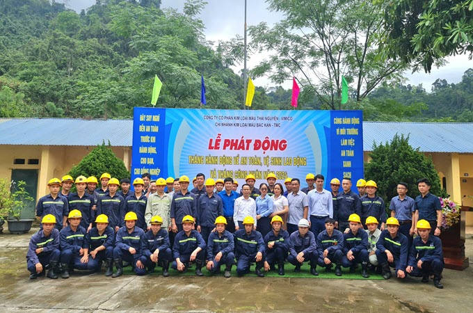 Chi nhánh Kim loại màu Bắc Kạn sôi nổi tổ chức các hoạt động hưởng ứng Tháng Công nhân, Tháng hành động về an toàn vệ sinh lao động năm 2024, Kỷ niệm 39 năm Ngày thành lập Mỏ kẽm chì Chợ Điền (25/5/1985-25/5/2024)